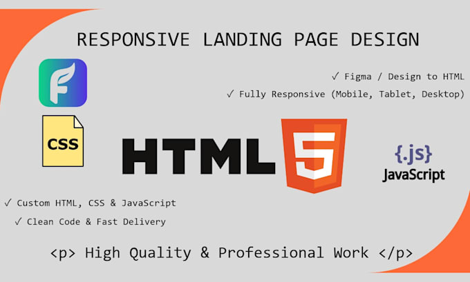convert figma to html CSS tailwind responsive landing page