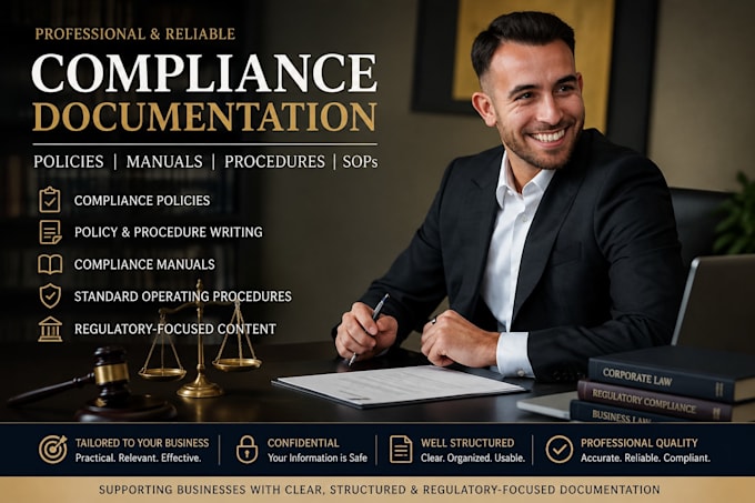 write compliance documentation, compliance policies, manuals, procedure and sops