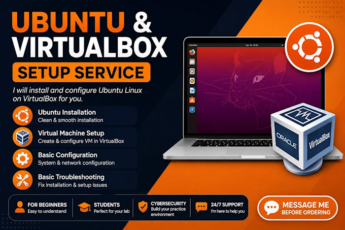 install and set up ubuntu linux on virtualbox vm