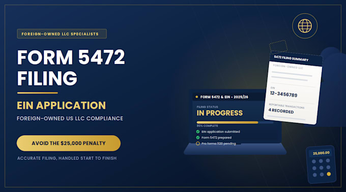 file irs form 5472 and ein application for foreign owned US llc