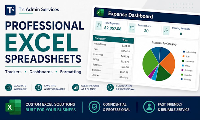 create professional excel spreadsheets and trackers