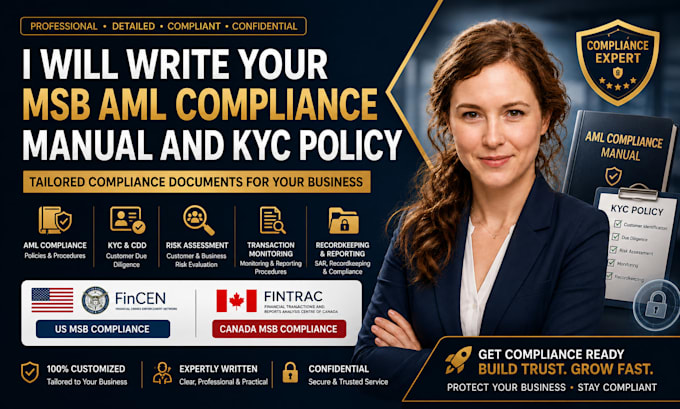 write your msb aml compliance manual and kyc policy