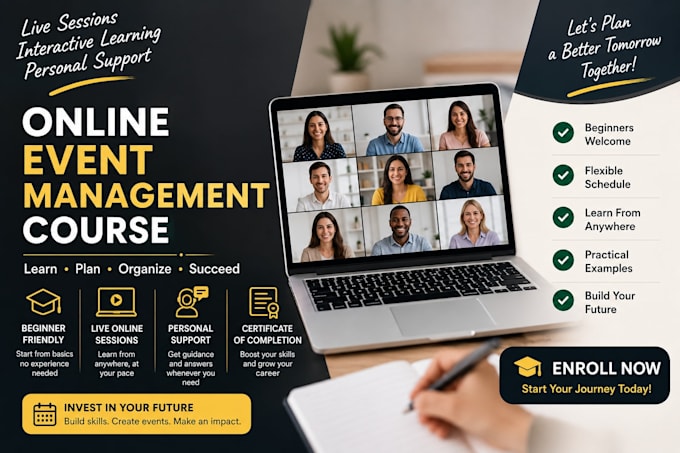 teach you online event management and planning course