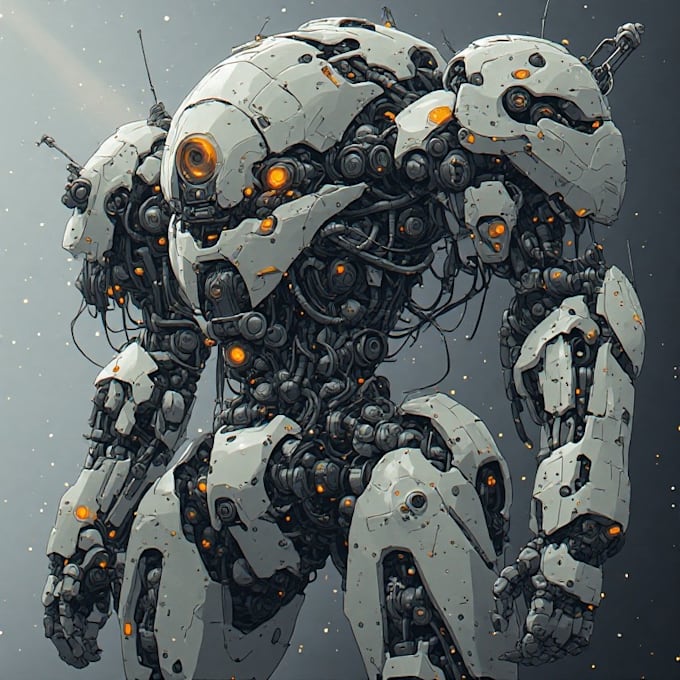 design spectacular robots, cyborgs and mechs