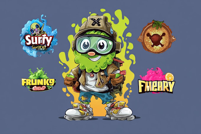 design mascot logo, cartoon and character