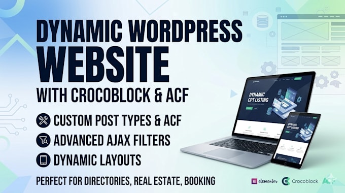 build dynamic wordpress website using crocoblock and acf