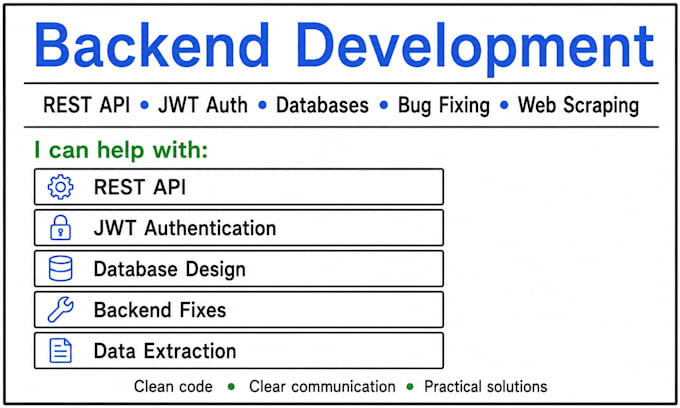 build or fix your rust axum rest API backend