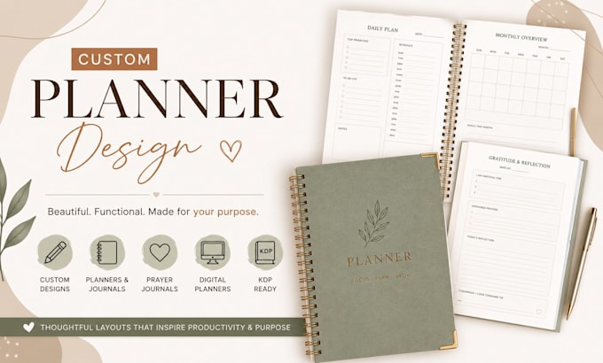 do journal design, planner design, prayer journal, digital planner, kdp journal