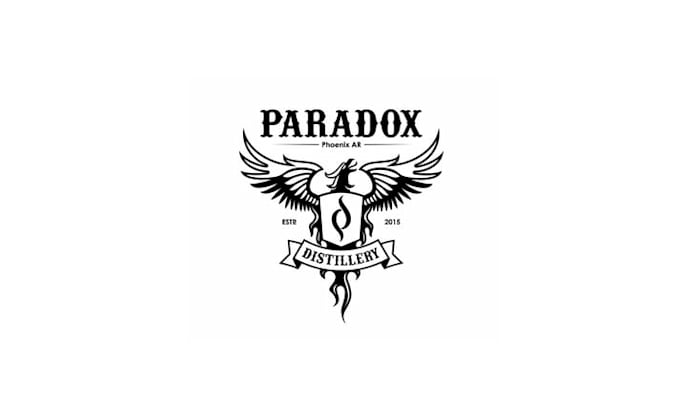 design custom super paradox distillery logo