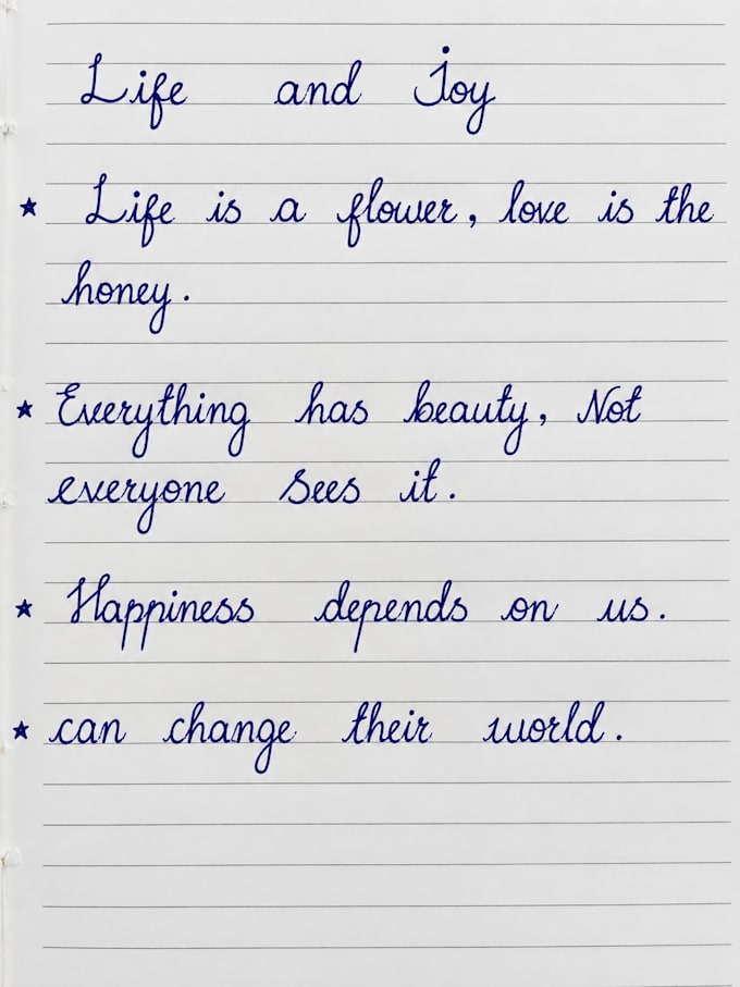 write handwritten notes for projects and brand