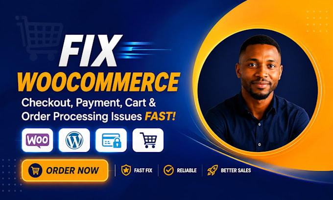 fix woocommerce checkout, payment, cart and order processing issues fast