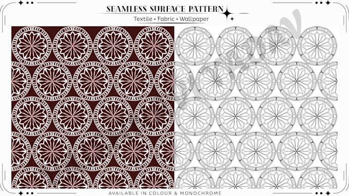 create seamless surface pattern designs for textiles and fabric