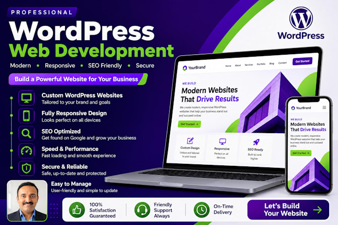 build a professional and mobile responsive wordpress website