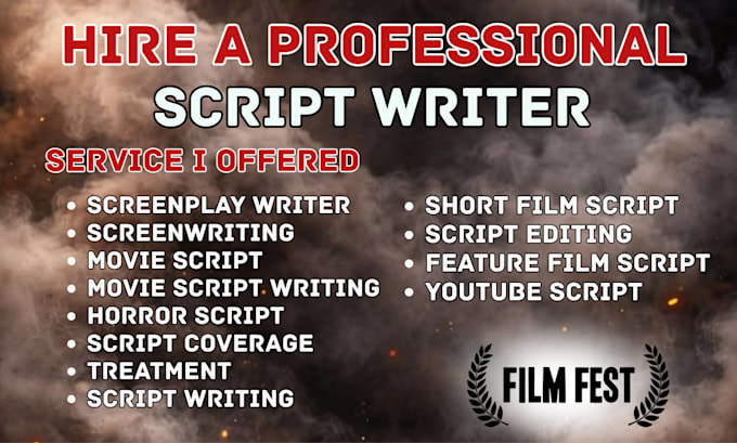 write engaging horror film script short film script for screenplay screenwriting