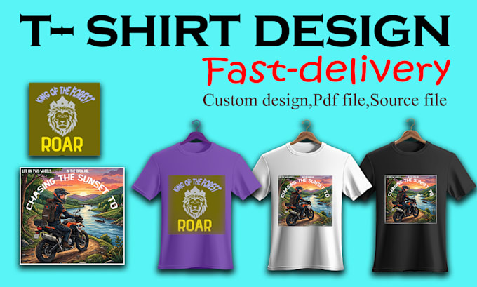 create graphic and typographical t shirt designs