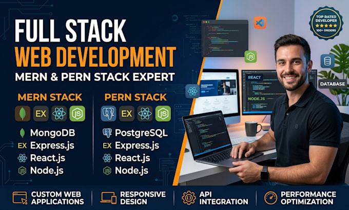 be your full stack developer using mern stack, react js, and node js