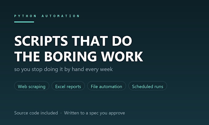 write a python script to automate your data or file task