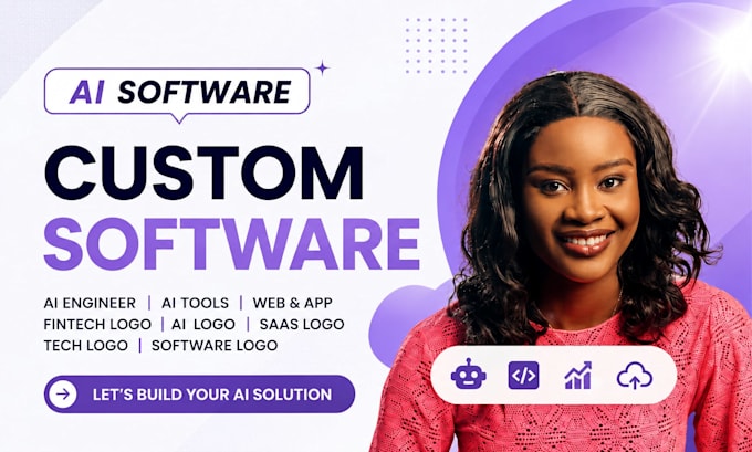 ai software custom software ai engineer ai tools app logo fintech software
