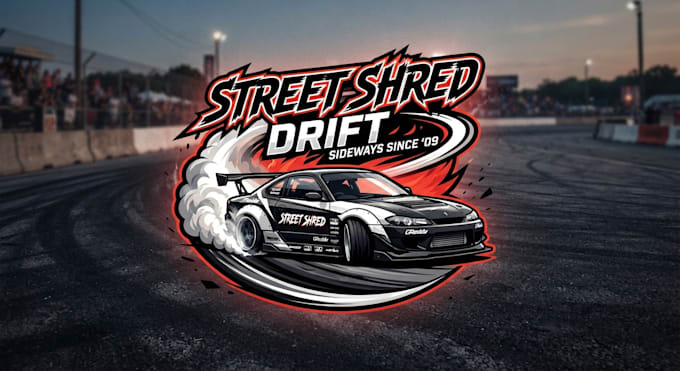 design a dynamic drift logo for your brand