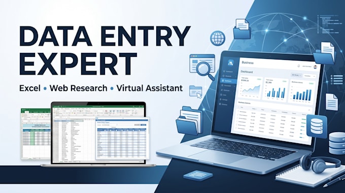 provide accurate data entry, web research, excel and virtual assistant services