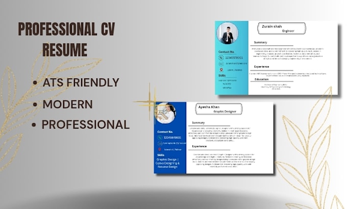 canva professional CV resume