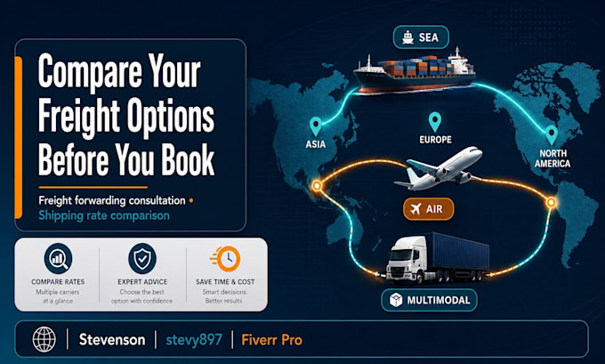 compare freight shipping rates and routes for your import or export