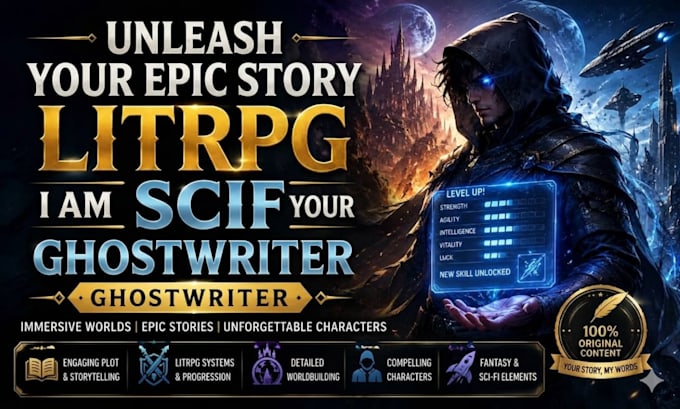 ghostwrite litrpg progression fantasy worldbuilding scifi fantasy ghostwriter