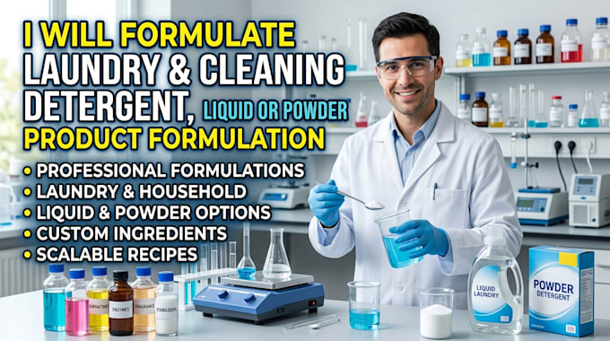 formulate laundry and cleaning detergent, liquid or powder