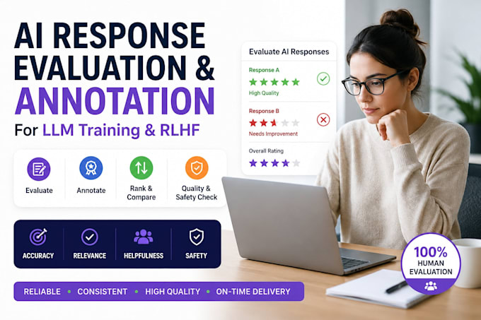 evaluate and annotate ai responses for llm training and rlhf