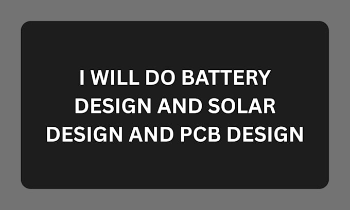 do battery design solar design