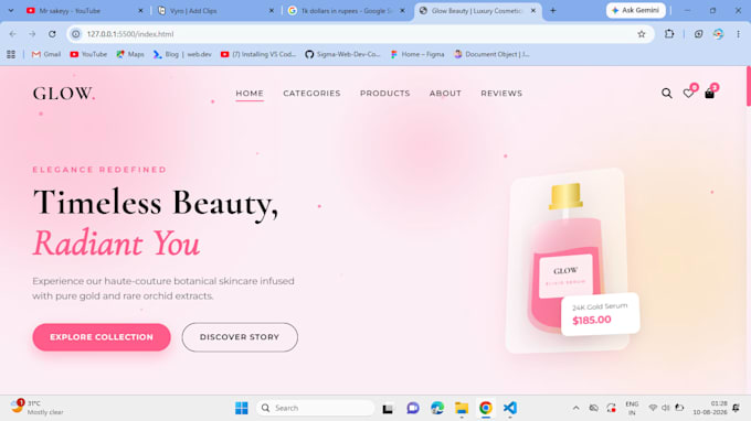 build a modern responsive beauty cosmetics website