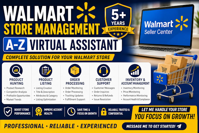 walmart seller VA for store management