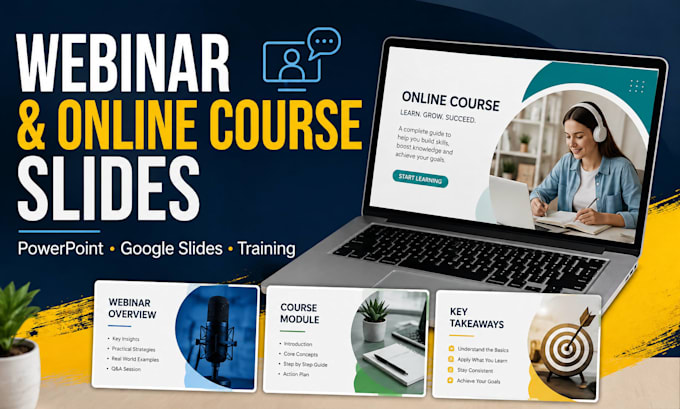 design webinar and online course presentation slides