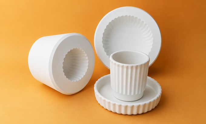 design ceramic bowl and plate slip casting molds for production