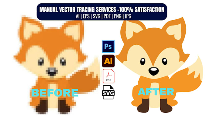 convert logo to vector, redraw and trace vector in high resolution