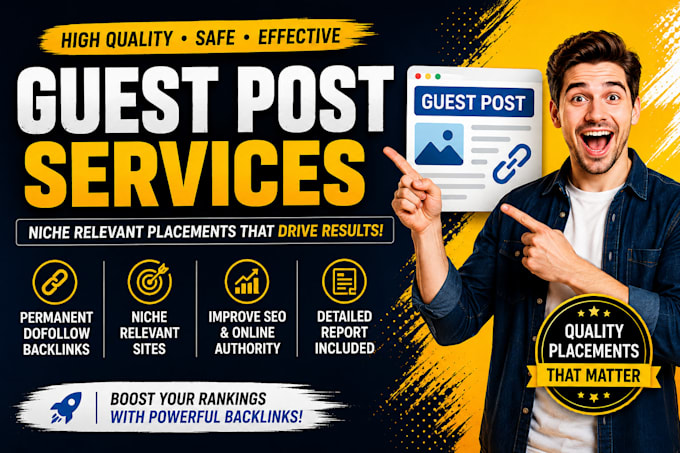 guest post outreach and secure high quality backlinks