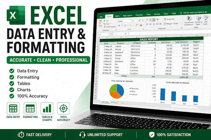 do excel data entry formatting tables and charts