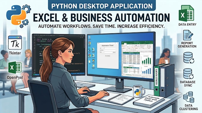 develop python desktop app to automate excel and business tasks