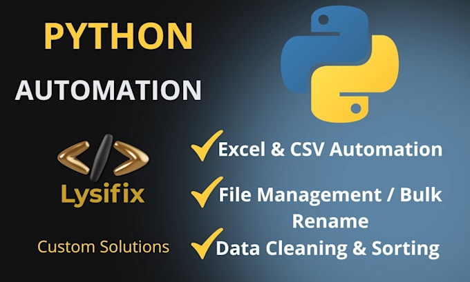 write a custom python script for data processing and automation