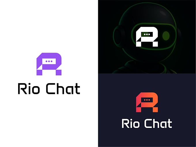 design modern tech, ai chatbot, and app logo design