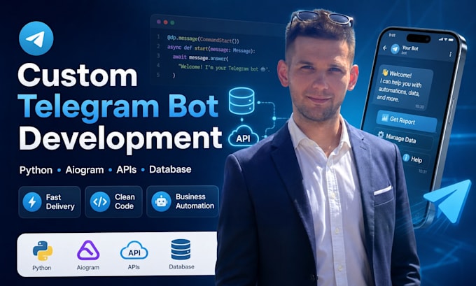 build a professional custom telegram bot in python