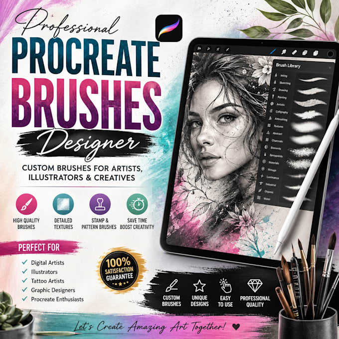 create procreate brushes for you, get brushes on your need