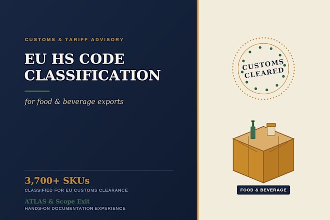provide eu hs codes for your food and beverage products
