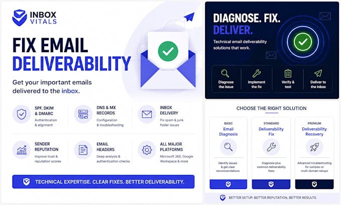 fix business email deliverability and spam issues