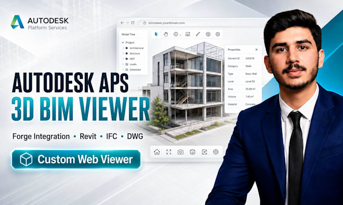 develop autodesk aps forge bim and 3d model web viewer