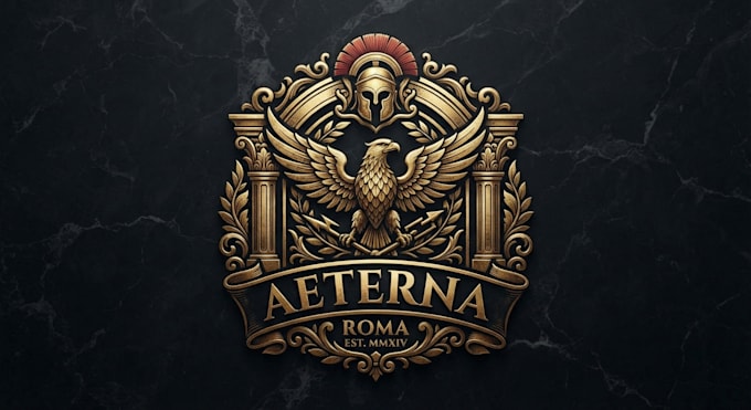 design a premium roman inspired logo for your brand
