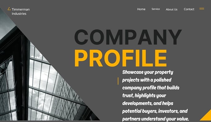 design company profile for residential property developers and projects