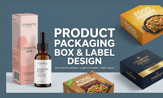 product packaging box packaging design and label box design artwork