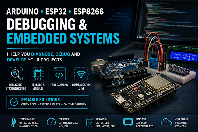 develop and debug arduino, esp32 and esp8266 projects