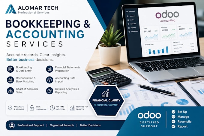 do odoo, xero bookkeeping and vat and bank reconciliation